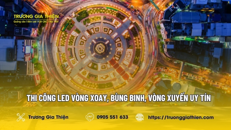 Dịch vụ trang trí vòng xoay, bùng binh